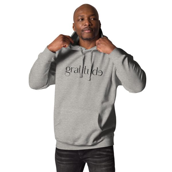 gratitude Unisex Hoodie - Gray - Image 3